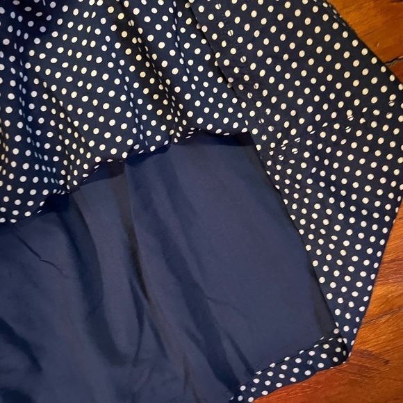 SuperDry Small Womens navy blue polka dot dress elastic waist pockets sleeveless - Picture 6 of 9